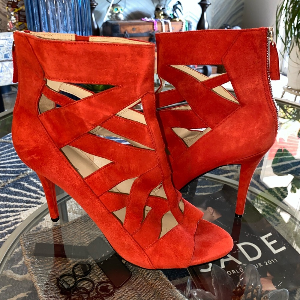 Nine West Red Suede Stilettos
